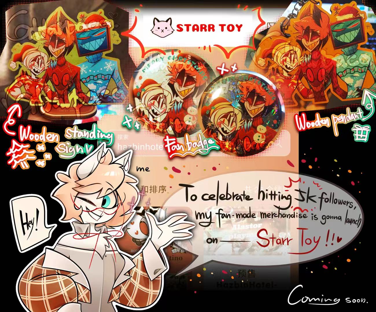 [Pre-sale] Alastor Lucifer Vox Christmas Sweater Collection