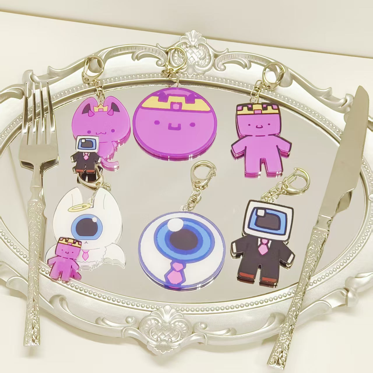 [Pre-order]Magnetic Egg Cookie & Purple Cookie  Plushie Acrylic