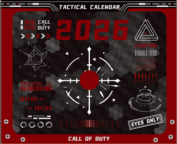 Calendar Box：Hot Stamping with Laser Red