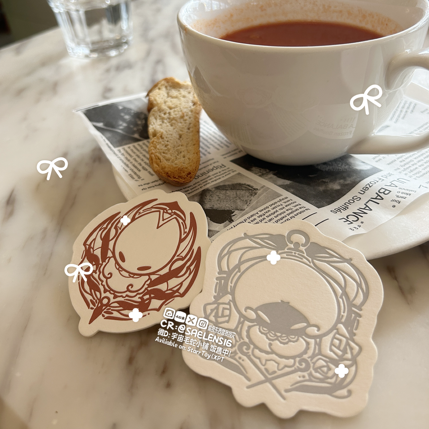 Silksong Hornet & Lace Paper Pin