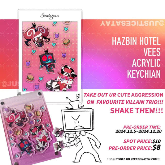 Hazbin Hotel Vees Acrylic Keychain