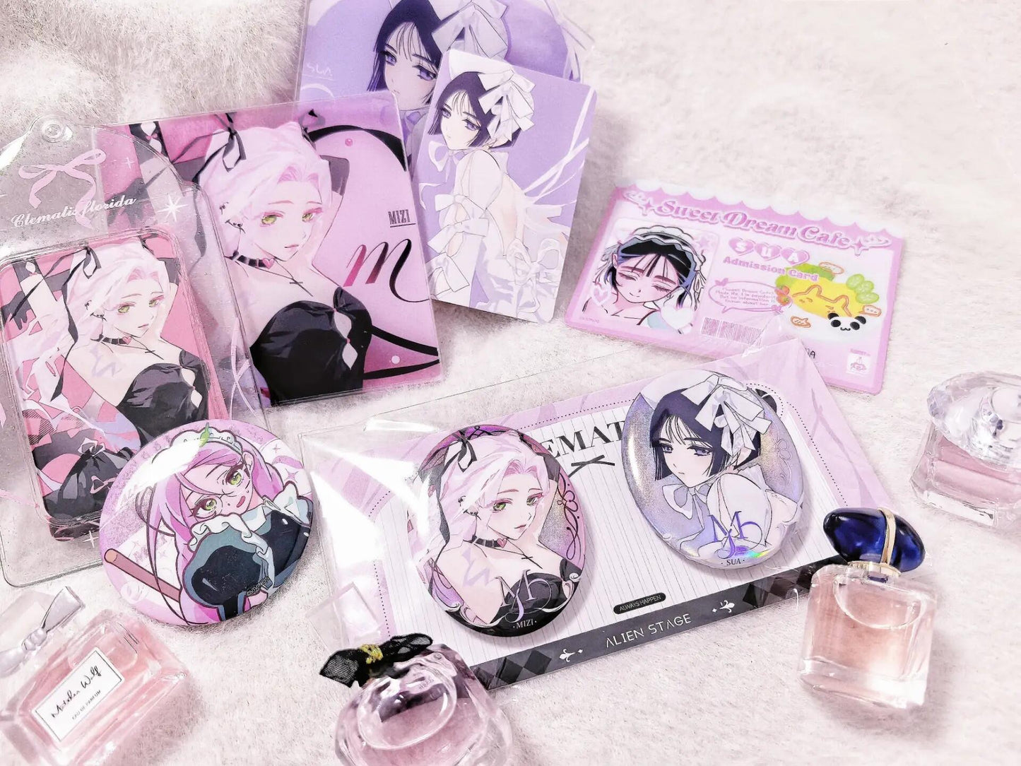 [Pre-order]misu Plain Holographic Double-Flash Badge / Acrylic Coaster