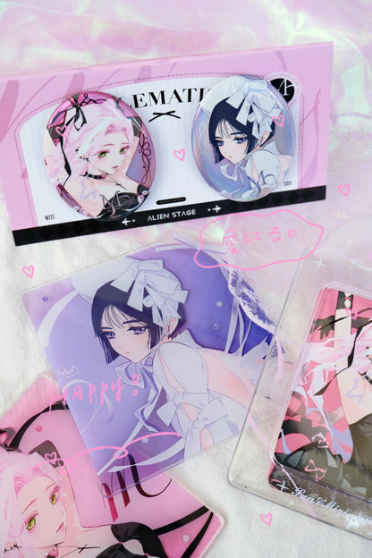 [Pre-order]misu Plain Holographic Double-Flash Badge / Acrylic Coaster