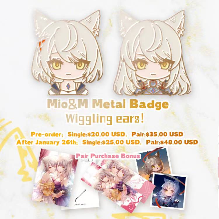 Mio&M Metal Badge