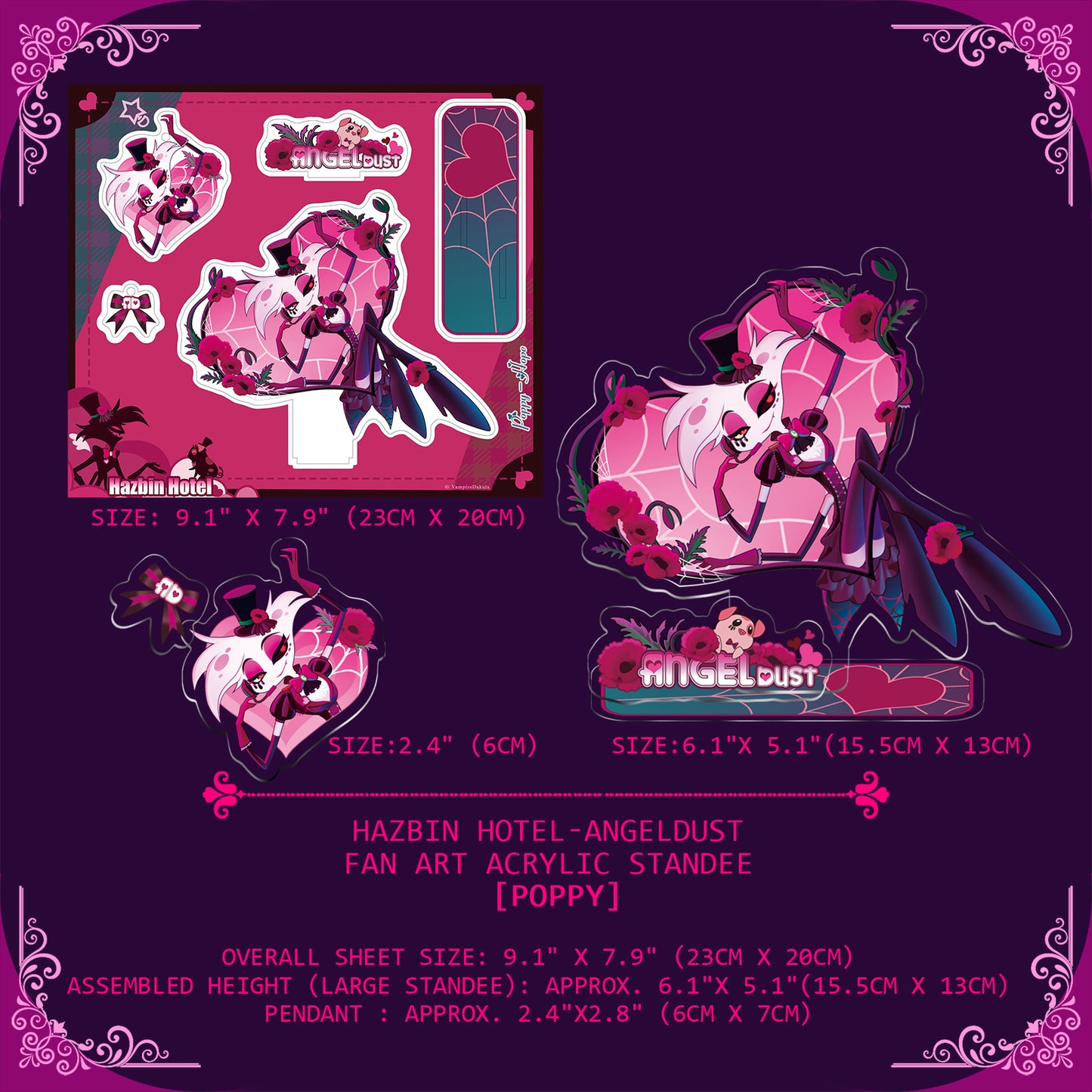 Angel Dust-Fan Art Acrylic Standee-poppy