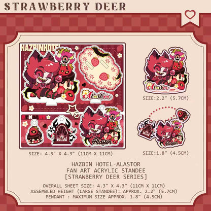 HH| Alastor-Fan Art Acrylic Standee-strawberry deer