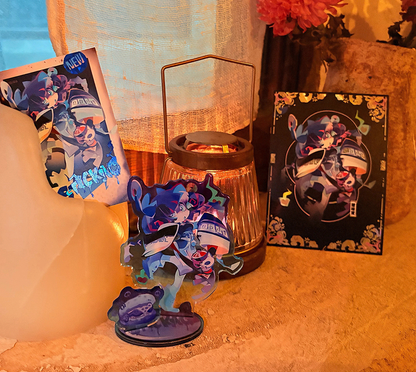 [In-stock]Stocking Blue Foil Stamping Postcard