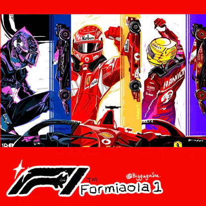 F1 GOAT Driver Portrait Poster A3