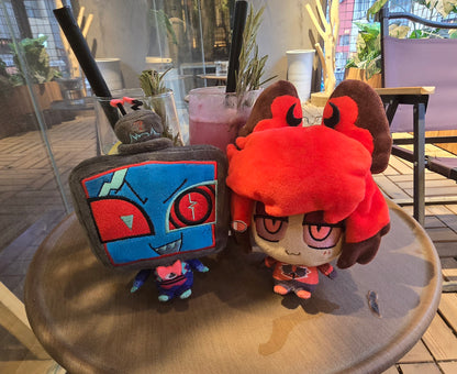 [Pre-order] 10cm Alastor & Vox Plush Dolls