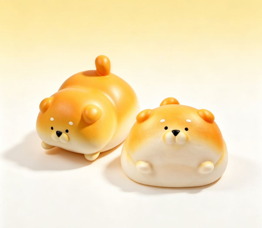 [In-stock]Puppy Bread Squishy – Cute & Stress-Relief Toy