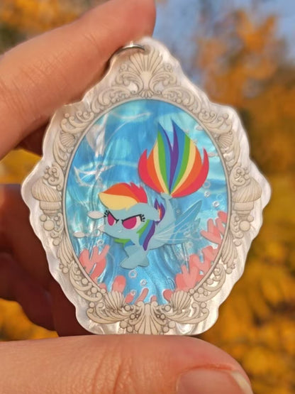 [Pre-order] MLP Fan-made Seapony Series Mica Sheet Keychain