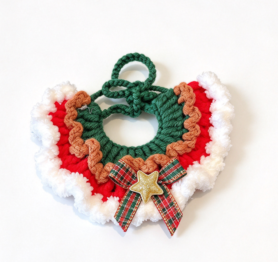 [In-stock]10cm Handmade Crochet Christmas Doll Clothes
