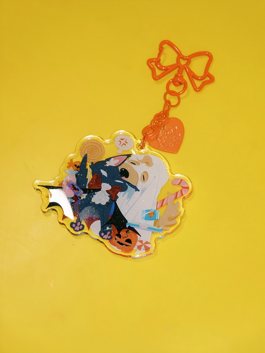 Superbat Cat & Dog Halloween Epoxy Glitter Acrylic Large Charm