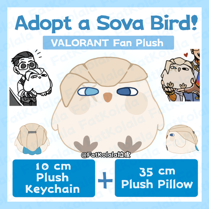 [Pre-order] Sova Bird Plush Set | 10 cm Plush Keychain Plush Pillow