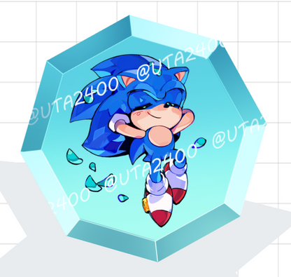 [Pre-order]Blue Hedgehog Acrylic Coaster