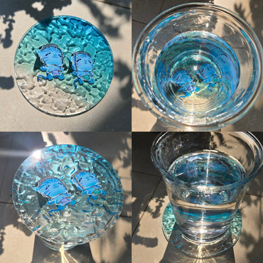 [Pre-sale]Little Blueberry Stained Glass Ripple Acrylic Coaster & Stamp
