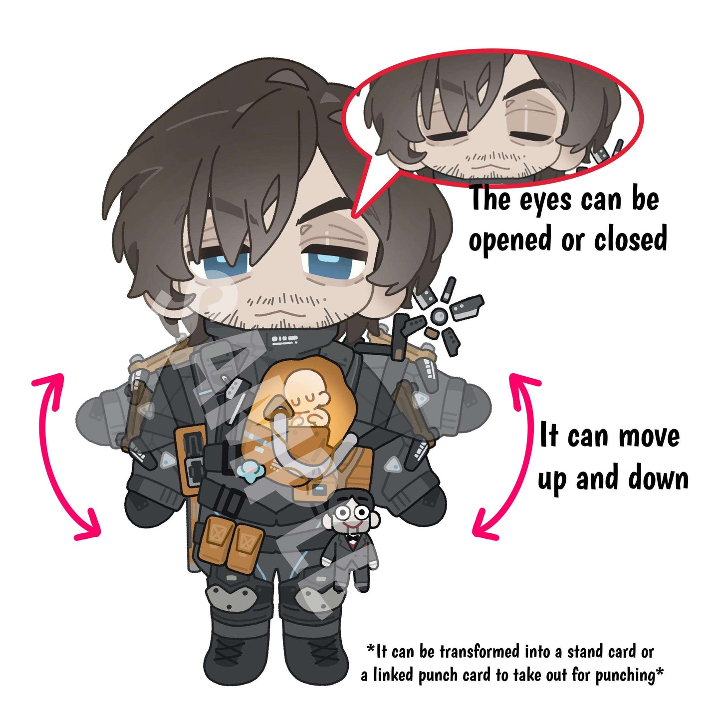 [Pre order]Death Stranding-Movable acrylic character stand/check-in stick
