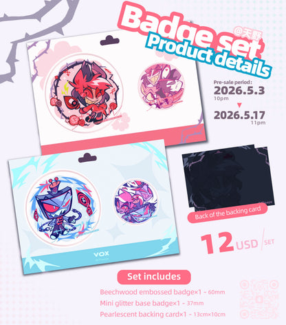 [Pre-order]HH badge set（Wood + tinplate）