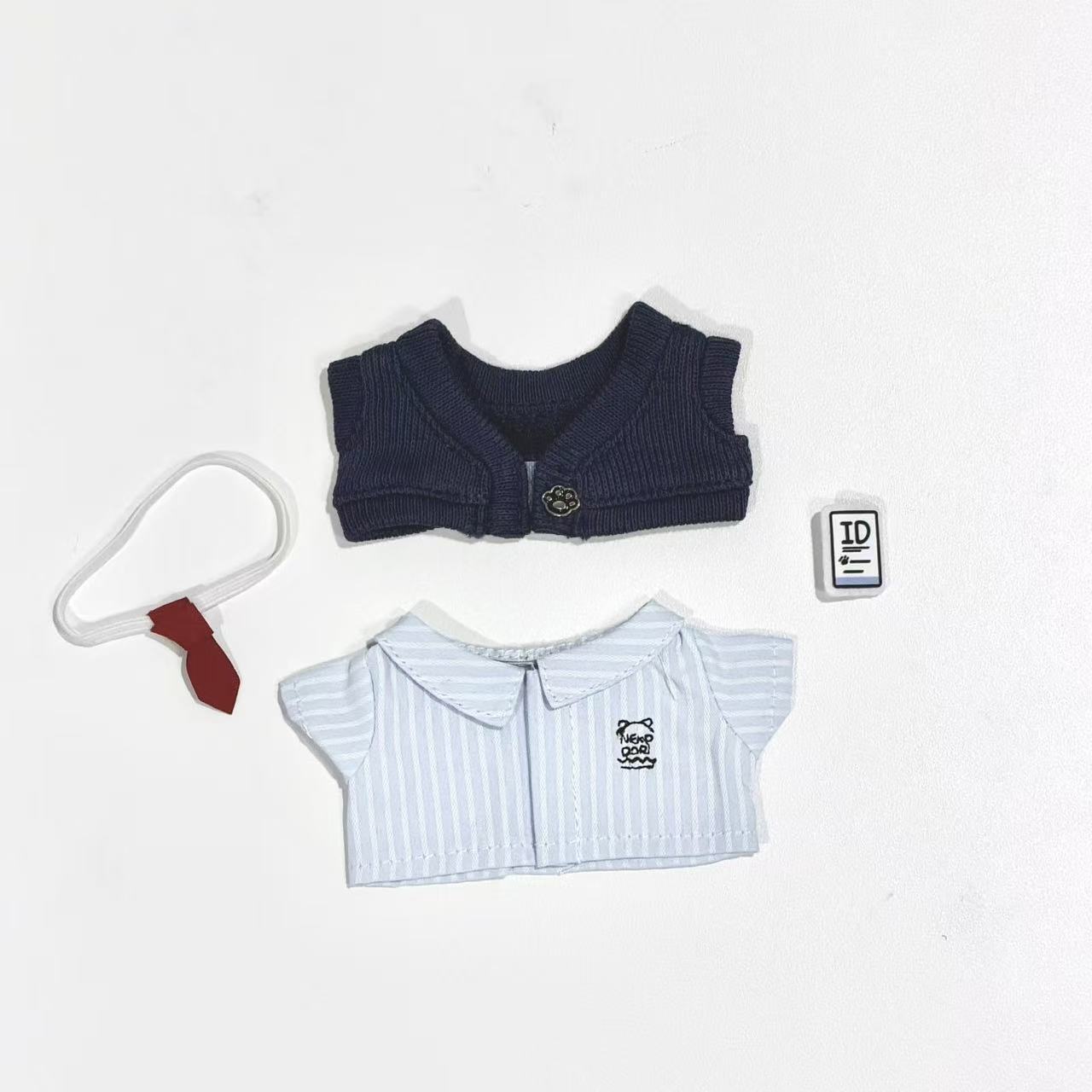 [In-stock]10cm Mini Plushie outfit-Little Intern (Blue) Outfit