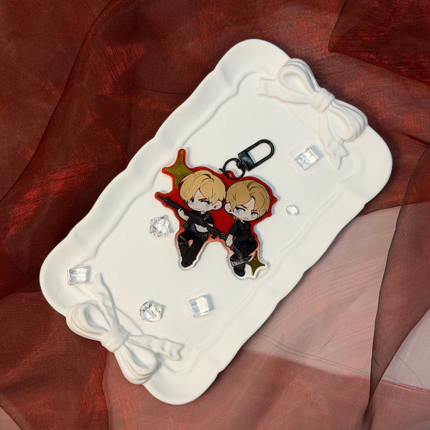 [Pre-order] RE4&9 LeonKennedy keychains 7CM