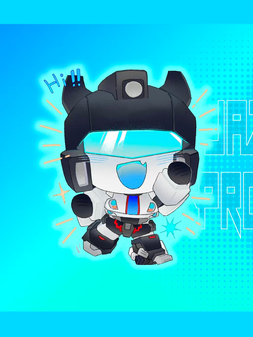 Prowl and Jazz’s Working time Acrylic key charm