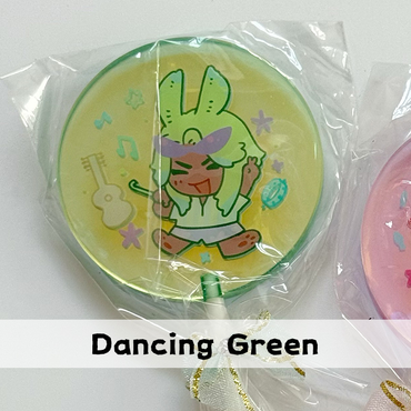 FINALFANTASY XIV FF14 Dancing Green G'raha Tia Lollipop-shaped Rainbow Holographic Acrylic Stand