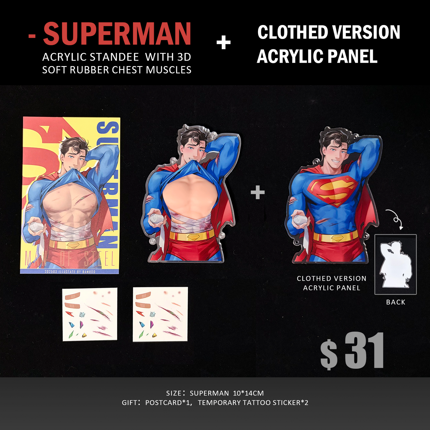 [Pre-order] Acrylic Standee with 3D Soft Rubber Chest Muscles