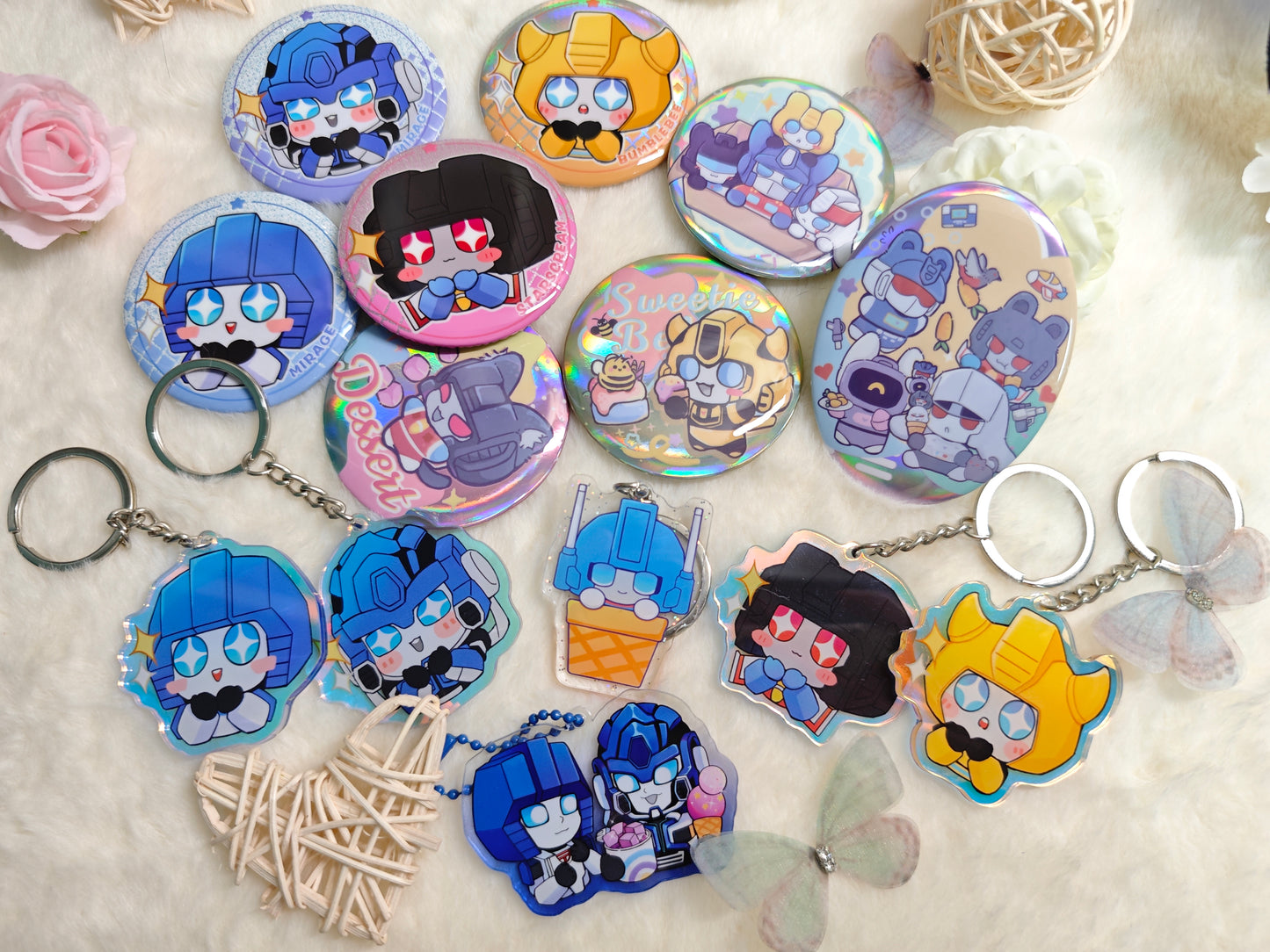 TF Acrylic Keyring & Badge Set