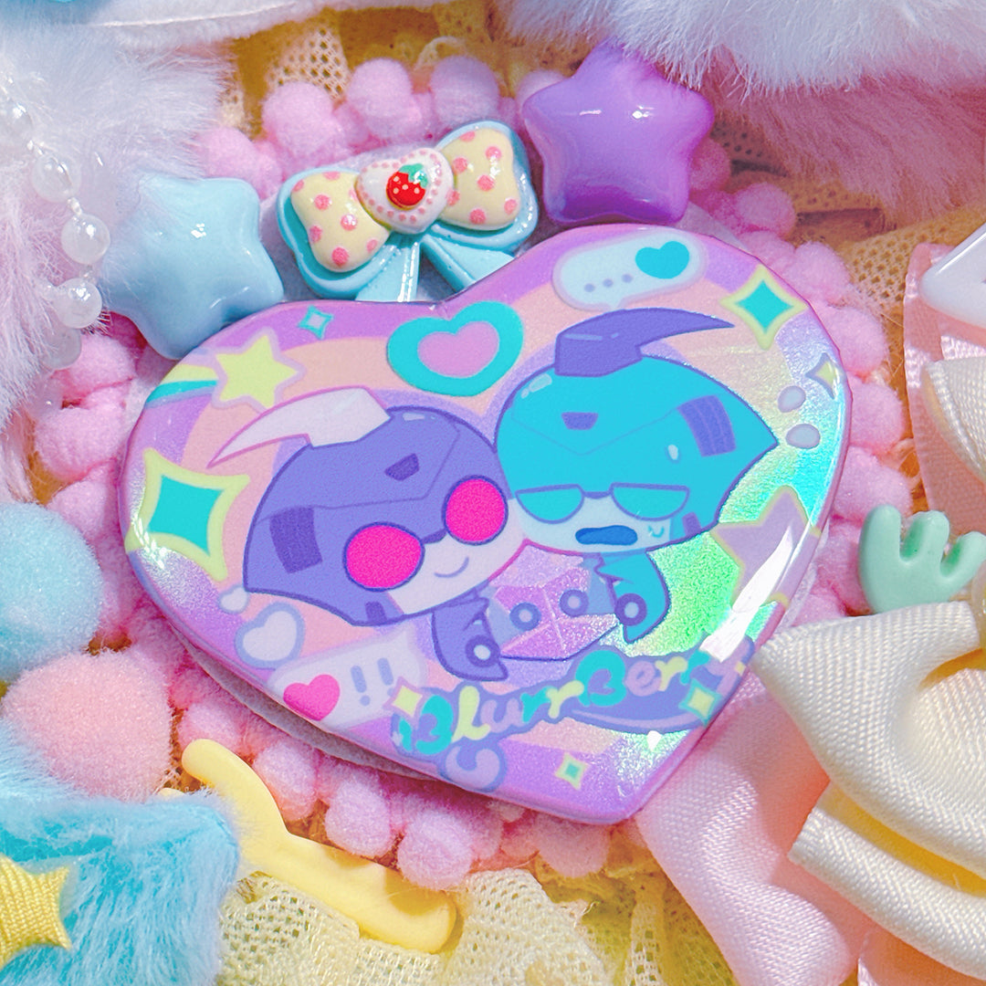 Blurr and SG Blurr Heart-Shaped Badge