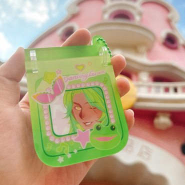 FINALFANTASY XIV FFXIV The Arcadion Dancing Green Magnetic Flip Phone Shaped Acrylic Charm