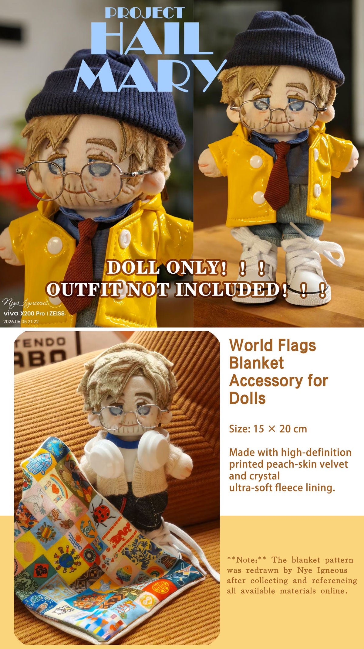 [Pre-order]Ryland Grace 10cm Chui Chui Body Plush Doll