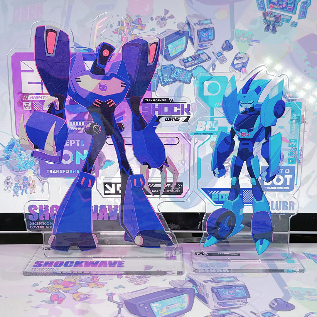 Shockwave and Blurr Acylic Standee
