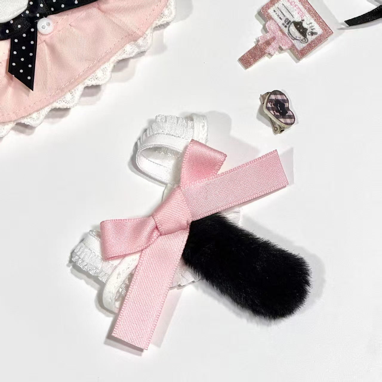 [In-stock]10cm Mini Plushie outfit-Blackpink Little Maid Outfit