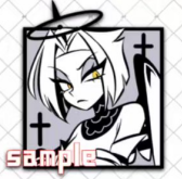 [Pre-order] Monochrome square Metal Pins & Keychains