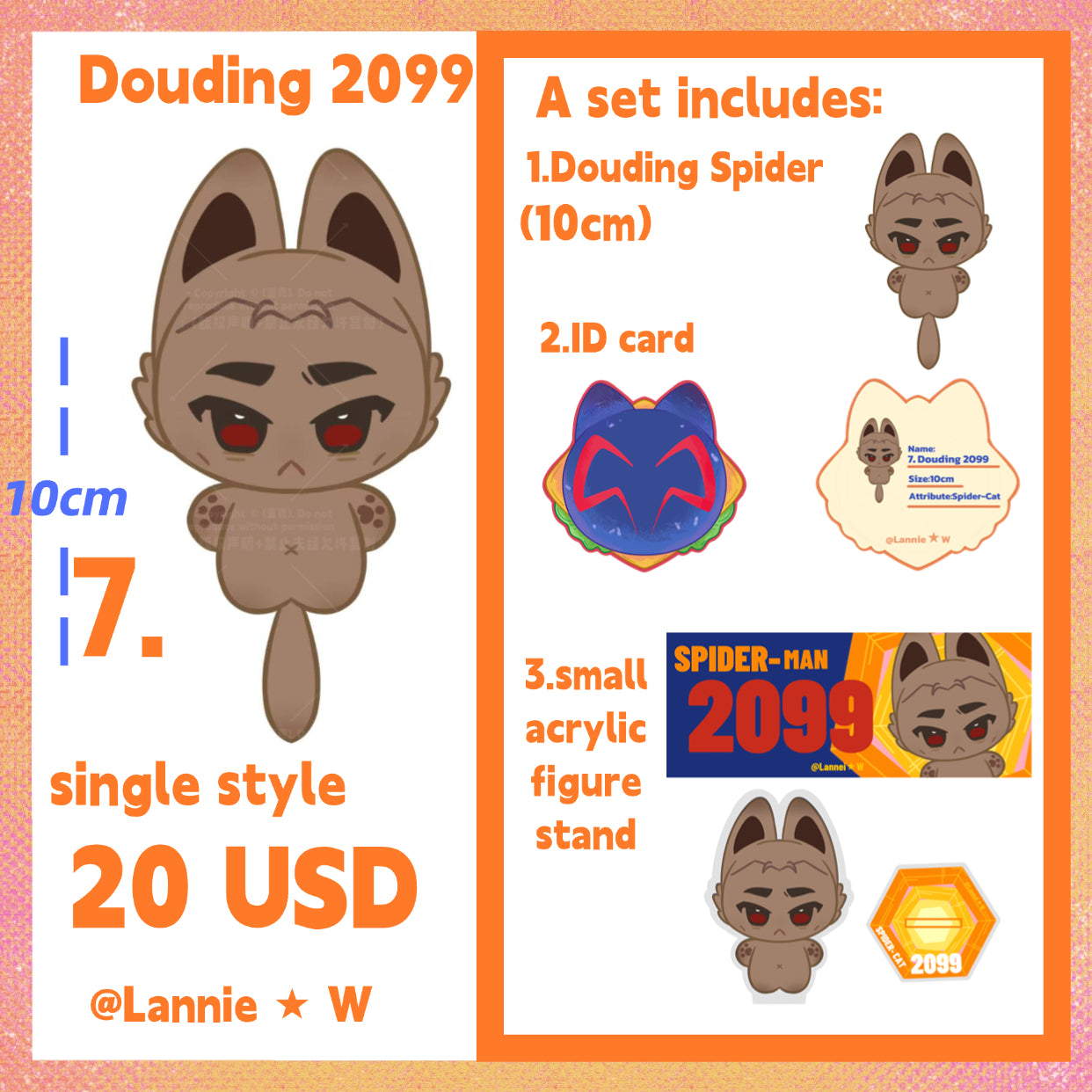 [Pre-order] Mini Little Bean Spider 10cm Plush Doll（Limited Quantity）