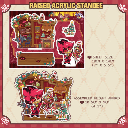 HH-HZB Holiday-Alastor＆Niffty“Raised Acrylic Standee/(Wooden)  Acrylic Standee”