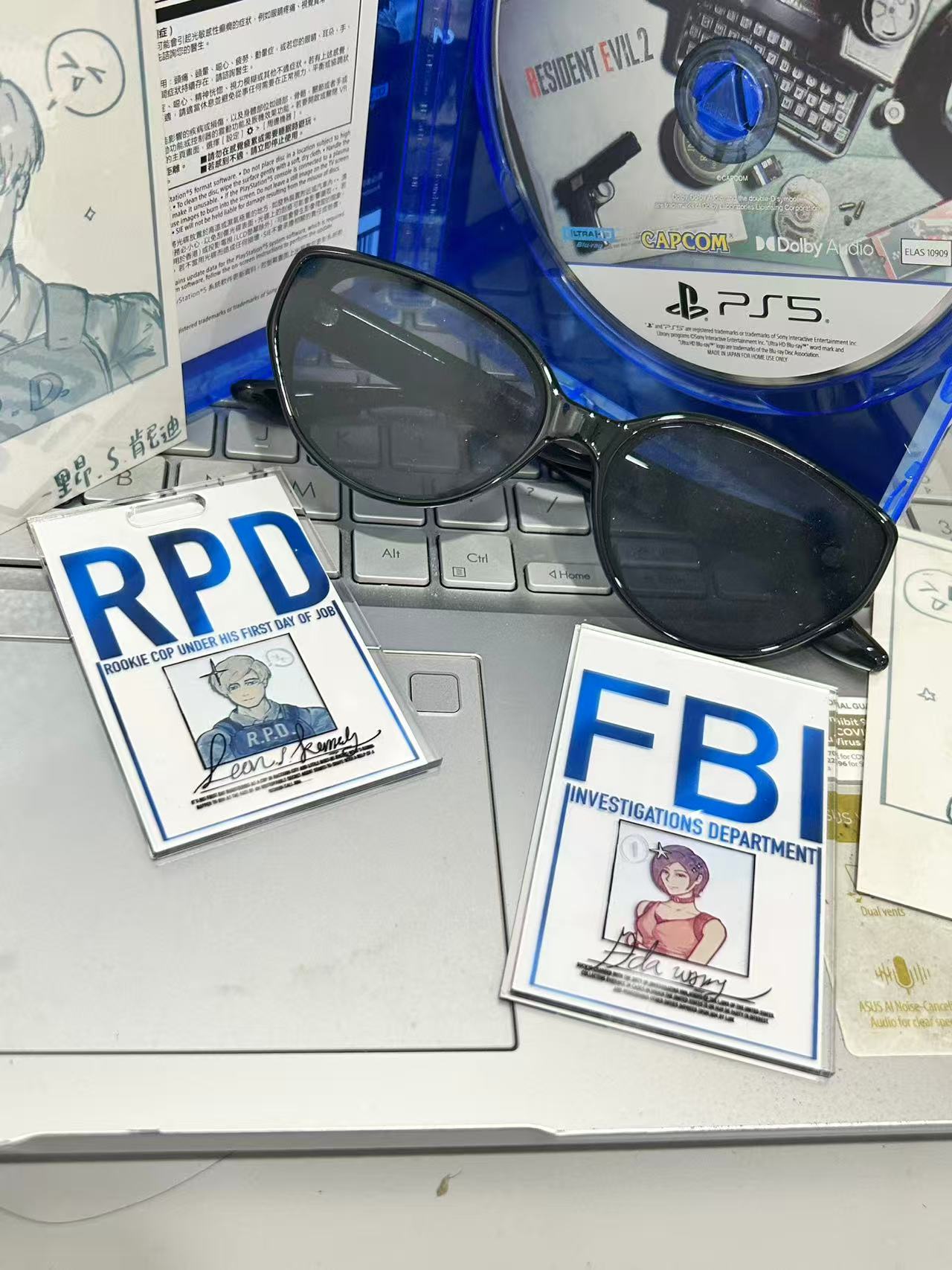 [In-stock] Leon and Ada ID arcylic card