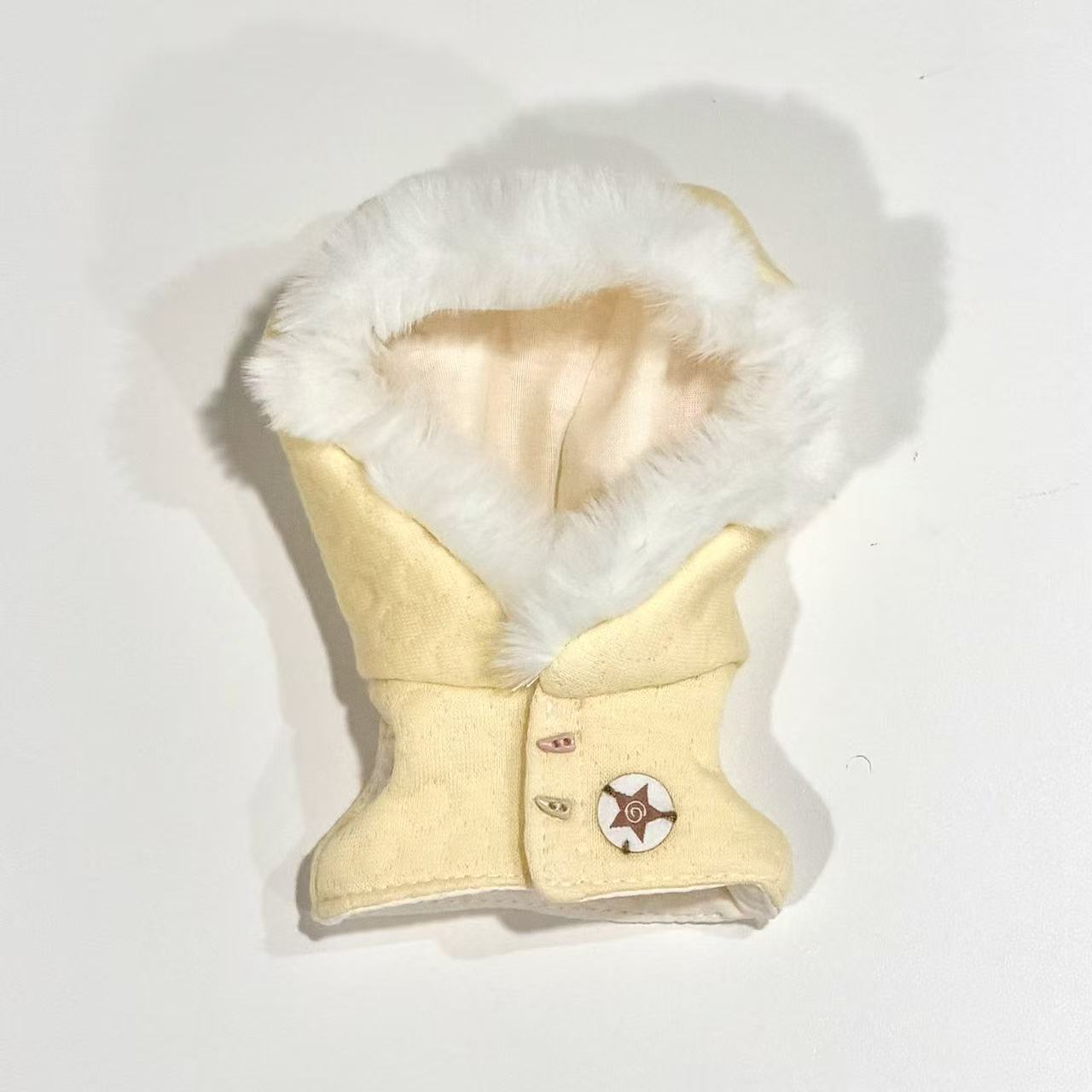 [In-stock]10cm Mini Plushie outfit-Winter Warm Fleece Down Jacket(yellow) Outfit