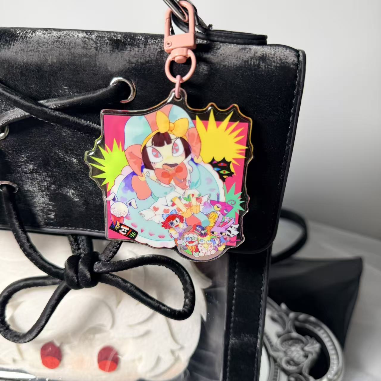 [pre-sale]Pomni Colorful Party Series – Art Card & Keychain Set