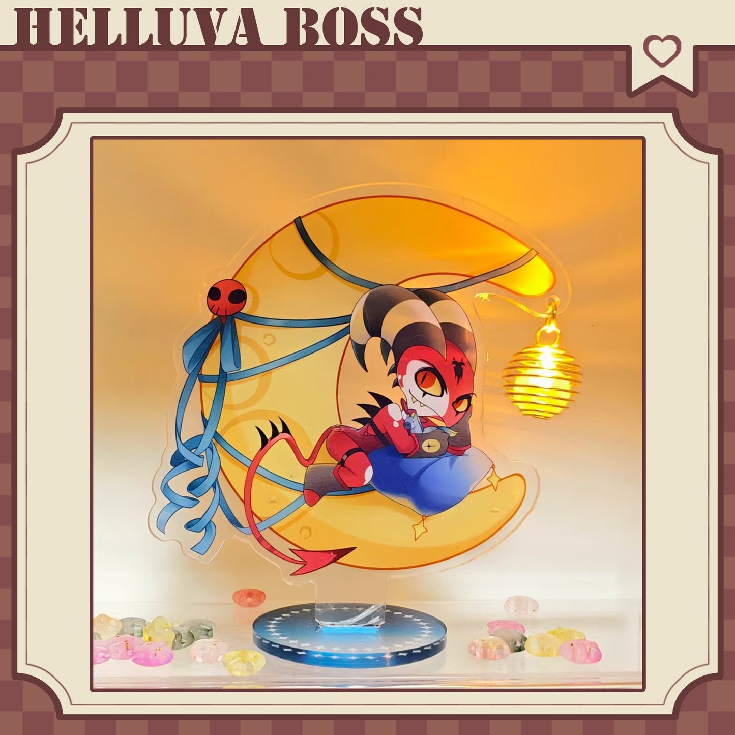 HelluvaBoss Stolas&Blitzø-Fan Art Moon Acrylic Standee