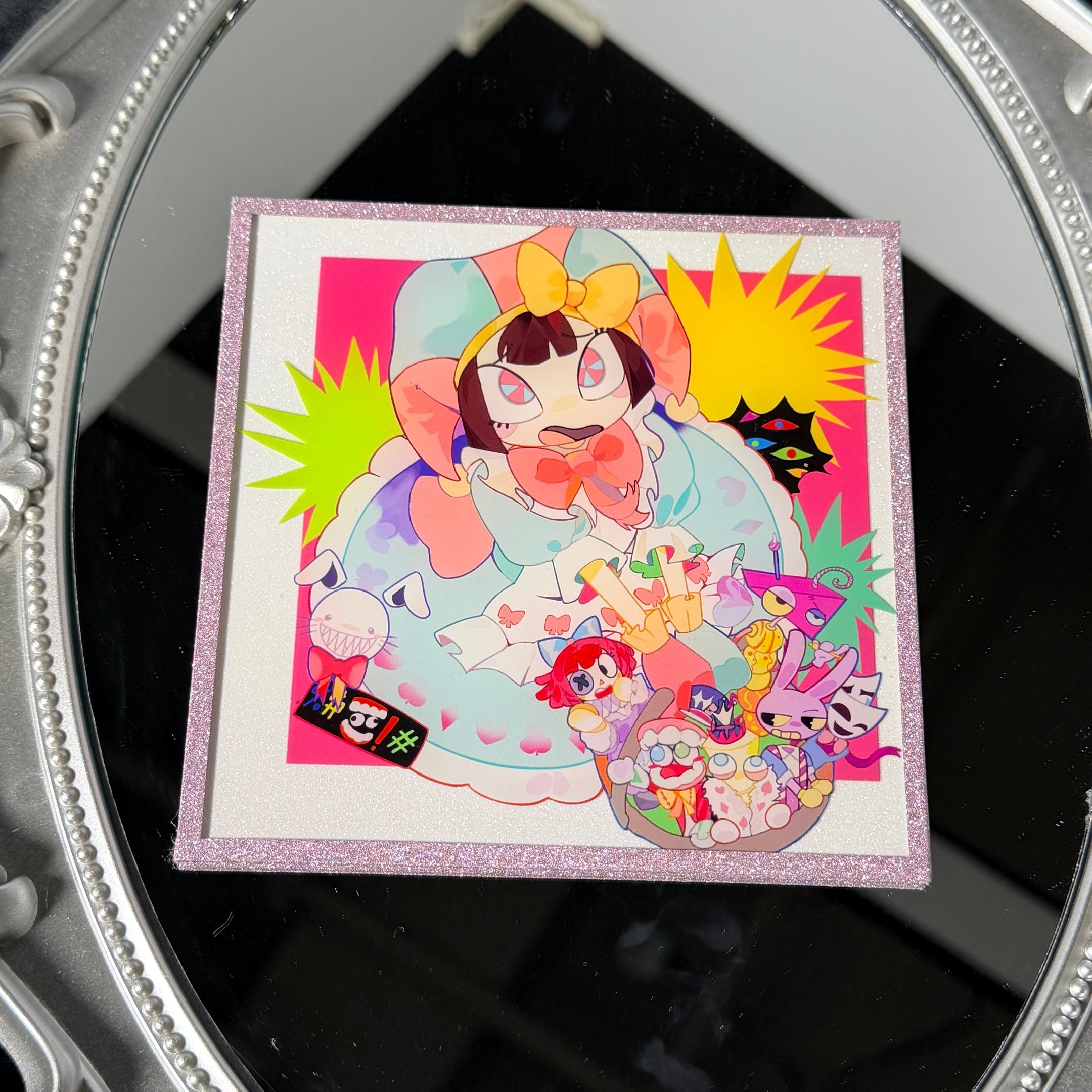 pre-sale]Pomni Colorful Party Series – Art Card & Keychain Set