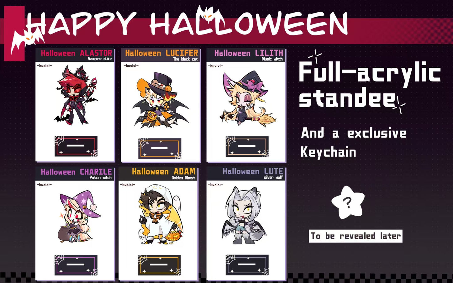 [Pre-order]-Huxixi Halloween Collection-Acrylic standee set