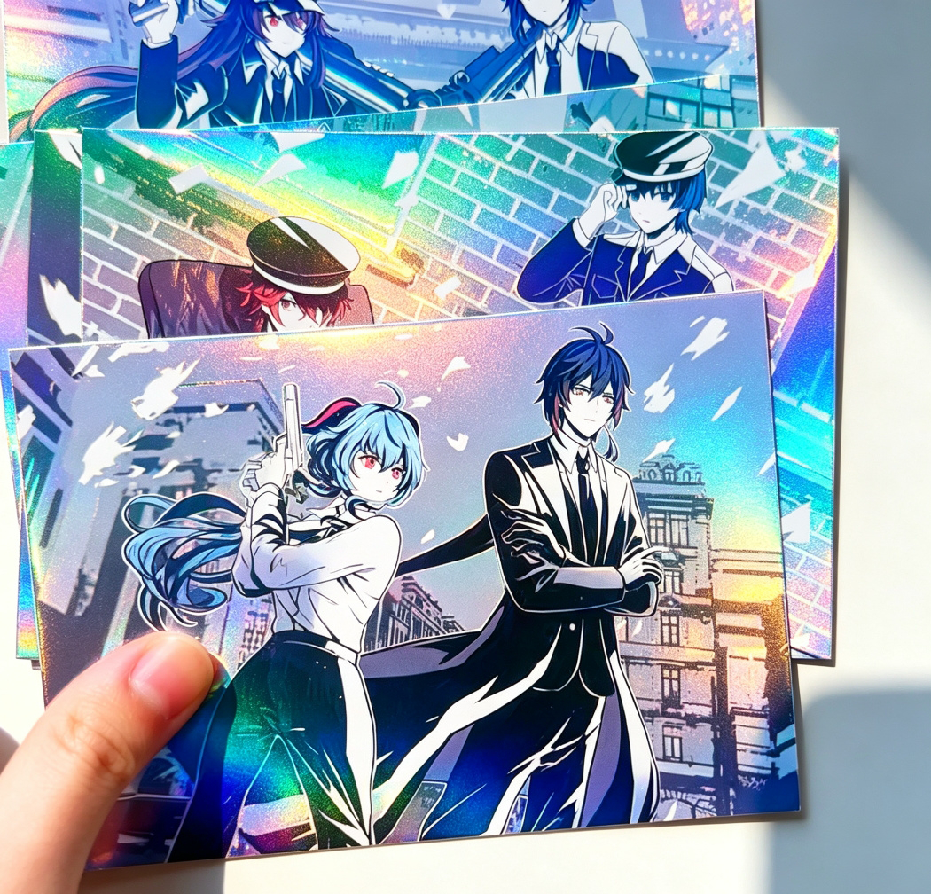 Genshin Impact Mafia AU Postcard Set — Holographic