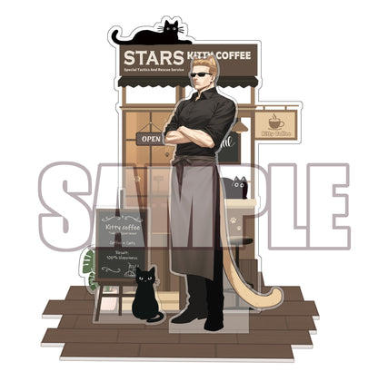 Resident Evil stars kitty coffee acrylic Stand/ stickers