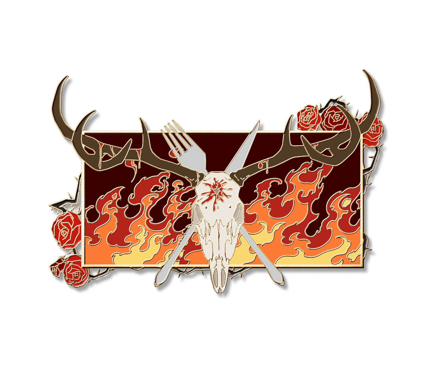 [Pre-order] Alastor Deer Skull Themed Metal Enamel Pin