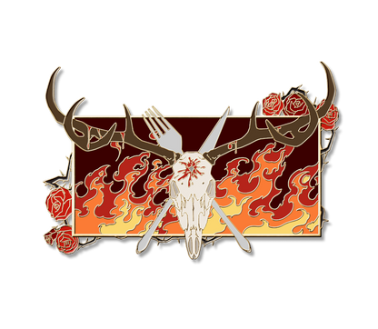 [Pre-order] Alastor Deer Skull Themed Metal Enamel Pin