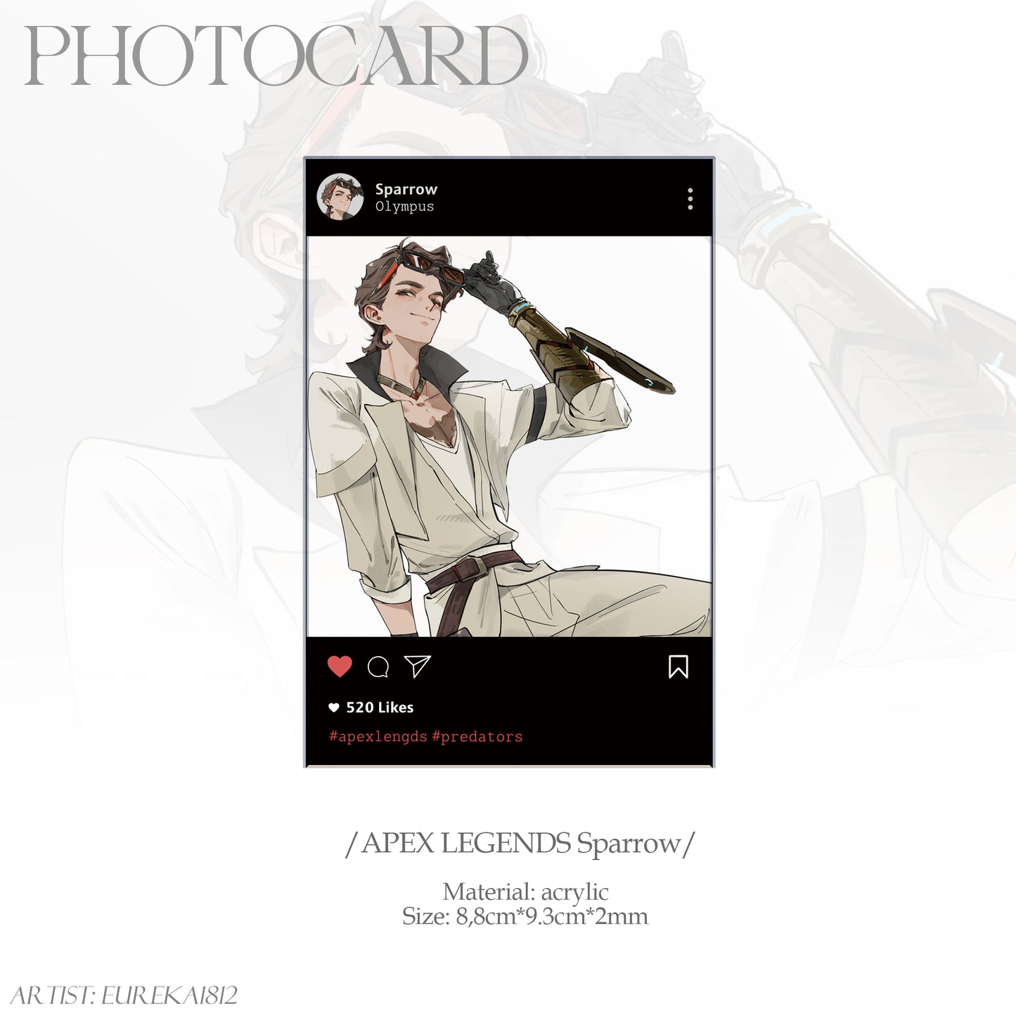 [Pre-order]Apex Legends Sparrow-Acrylic Clear Photocard