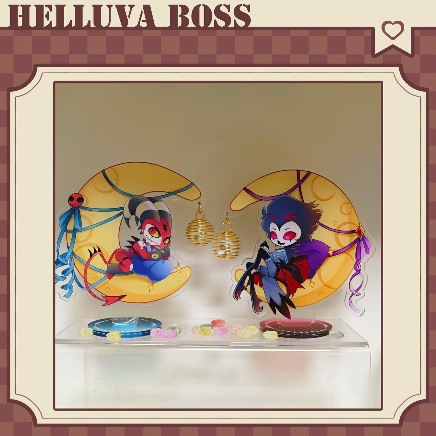 HelluvaBoss Stolas&Blitzø-Fan Art Moon Acrylic Standee
