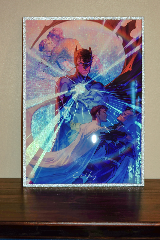 [In Stock] Three Spirits-Superbat/Justice Lords Acrylic Glitter Shikishi Art Board