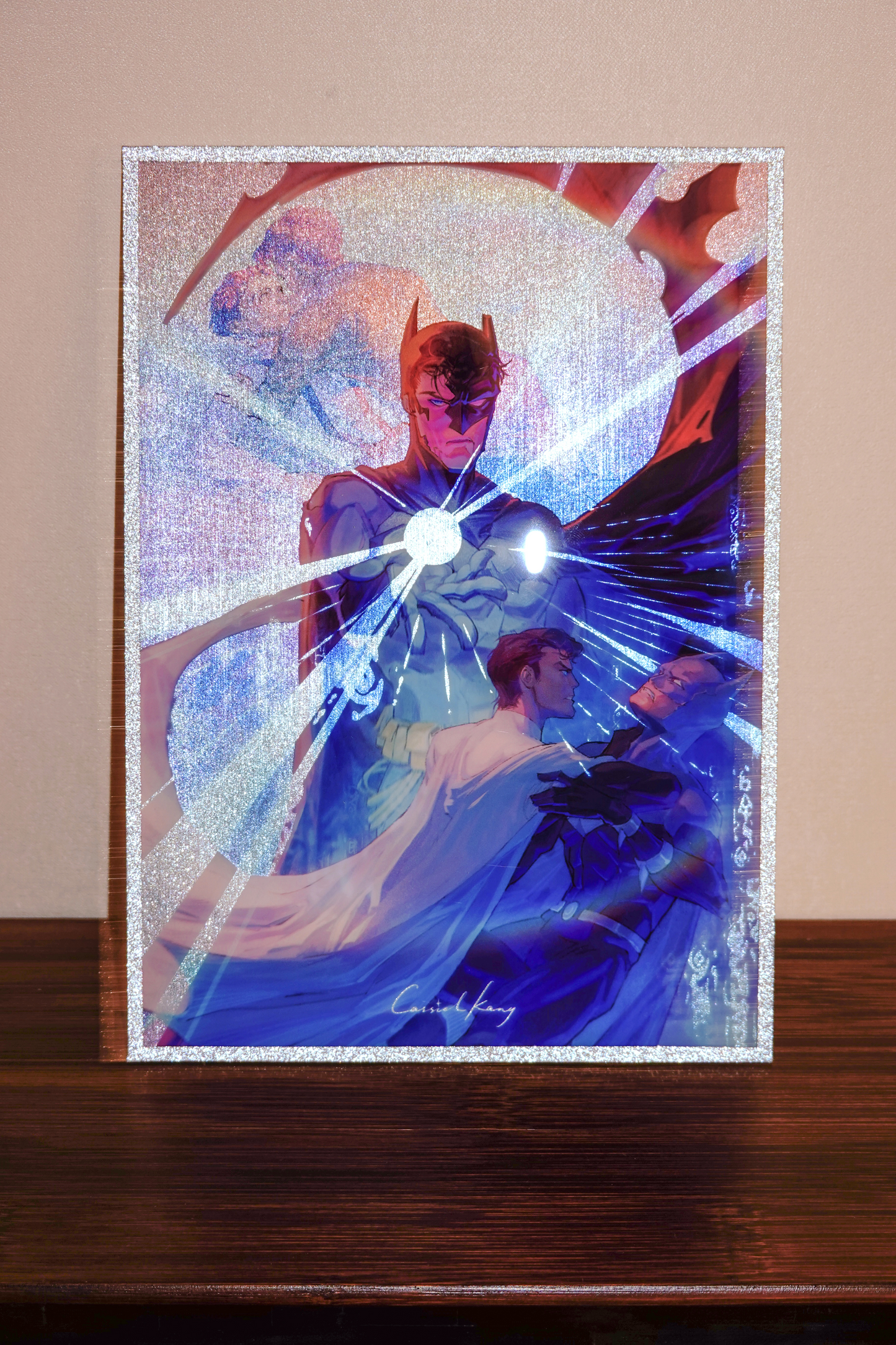[In Stock] Three Spirits-Superbat/Justice Lords Acrylic Glitter Shikishi Art Board